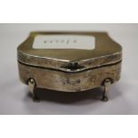 George V silver trinket box, Birmingham 1913