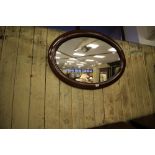 Oval Edwardian mirror
