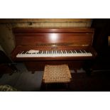 Zender Teak Piano and Woven Stool