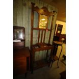 Arts and Crafts walnut hallstand