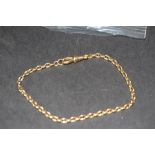 15ct gold circular link watch chain, 8.4grams