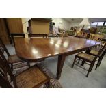 19th Century mahogany extending dining table