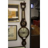 Mahogany Banjo Barometer A/F