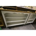 White Painted Pine Wall Hanging Unit x 2