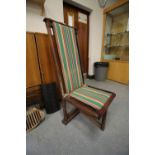 Folding Victorian Stripy Deck Chair