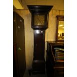 Oak cased brass faced 30 hour longcase clock Stephenson Penrith