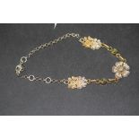 Silver and silver gilt Daisy bracelet