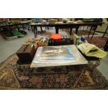 Large Marble and chrome Italian coffee table