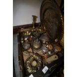Selection of brass and copper wares