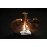 Vintage copper night light with weighted lead base