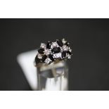 925 CZ blue stone ring