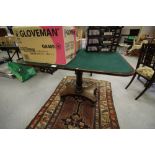 19th Century rosewood foldover tea table