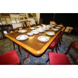 Reproduction pedestal table and 10 regency style chairs - reprodux Siesta ex Chapmans