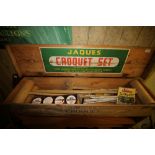 Vintage Croquet set in wooden box, by Jaques