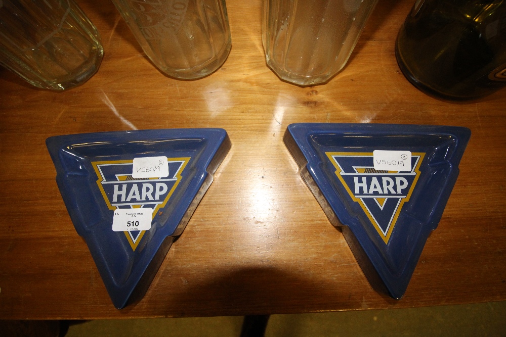 2 Harps larger ashtrays