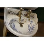 Blue and white pottery hand basin