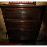 3 High Oak Globe Wernicke Bookcase