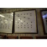 Framed set Derby Winners cigarette cards