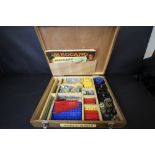 Wooden cased Meccano set