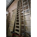 Large wooden ladder