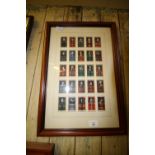 Framed set Clan Tartan's cigarette cards