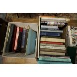 2 boxes of art books including "index to British Military Costumes"