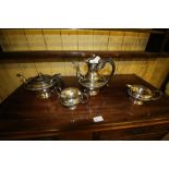 Plated 4pc tea set