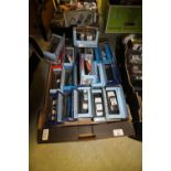 Box of Corgi Vanguards and Lledo Model Cars, Police, Ford and Vauxhall, Austin