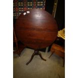 George III Oak tripod table with bird cage action