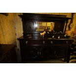 Victorian mahogany mirror back sideboard