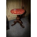 Victorian adjustable piano stool