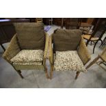 2 wicker work chairs