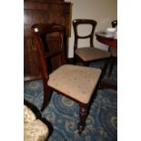 Set of 6 mahogany Victorian dining chairs