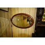 Inlaid oval mirror