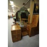 Art Deco style walnut 3 piece bedroom suite