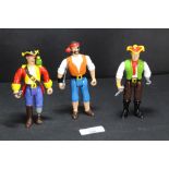 Action Figures - Captain Hook, Long John Silver & One Eyed John all Pirates of the High Seas 1990,