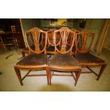 6 carved oak dining chairs