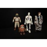 Star Wars Figures - Wicket, Hans Solo, Klaatu 8D8