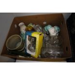 Box of glassware etc