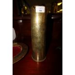 WWI 1917 Gaza Strip Trench Art with Egyptian Hieroglyphs on 1915 18lb shell