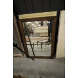 2 wooden framed mirror