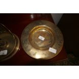 2 Ecclesiastic brass dishes