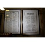 Framed Billiards & Snooker rules (Toy Sale)