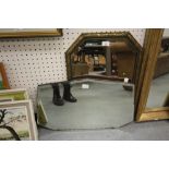 Frameless mirror and gilt mirror