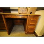 Oak panelled desk