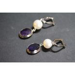 925 amethyst earrings