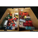 2 boxes of play worn Model Cars inc Corgi, Matchbox etc