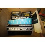 Scalextric C53 Datsun 2602, C122 mini 1275 GT Rahy and 3 boxes of track