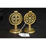 Pair of brass fly terrets