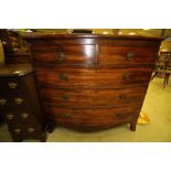 19th Century mahogany 2/3 chest of drawers